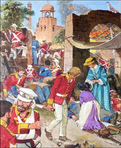 Indian Mutiny - Cawnpore art by Clive Uptton