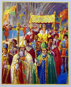 Coronation of Elizabeth I - Procession art by Ellis Silas