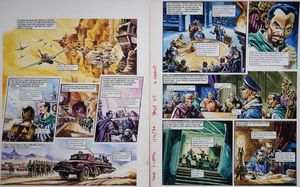 Plotting in Zabriz from 'More Trouble in Zabriz' (TWO pages) art by Gerry Wood