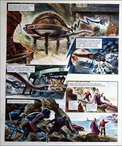Trigan Empire: Bank Robbery (TWO pages) art by Gerry Wood