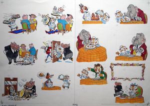 Waiter Waiter There's A Fly In My Soup! (Two pages) art by Peter Woolcock