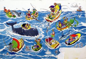 Aquatic Avengers art by Peter Woolcock
