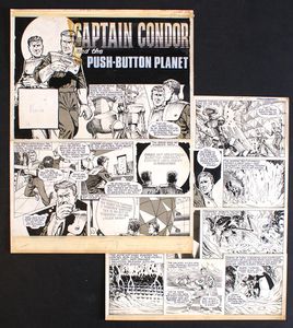 Captain Condor & The Push-Button Planet 050562 (TWO pages) art by Brian Lewis
