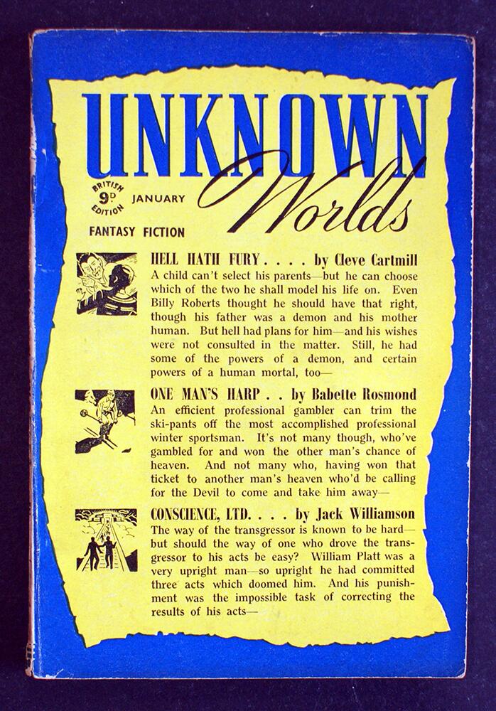 Unknown Worlds (UK Edition): January 1944 by Cleve Cartmill, Babette Rosmond, Jack Williamson
