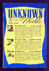 Unknown Worlds (UK Edition): January 1944 by Cleve Cartmill, Babette Rosmond, Jack Williamson