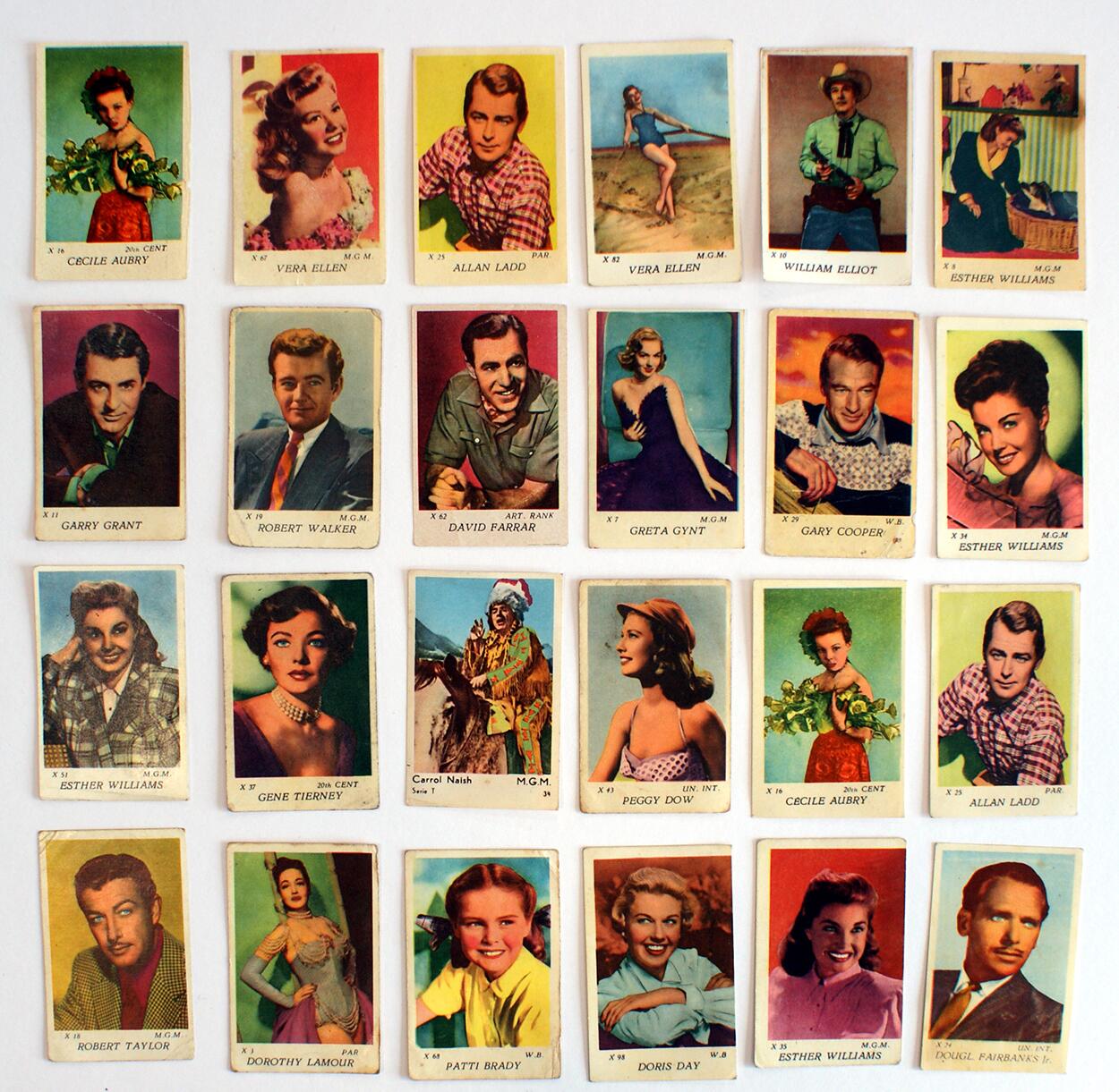Cigarette Cards: Actors Bundle #6 (24 cards)