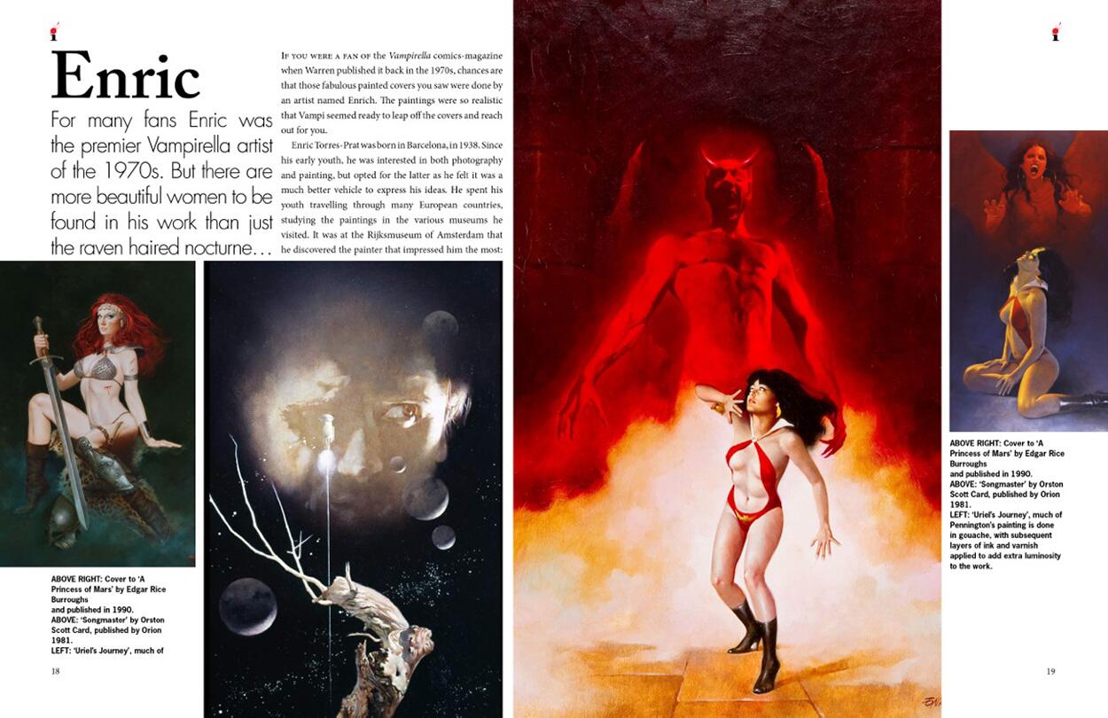 Double page from book, Warren Magazines: The Spanish Artists (illustrators Special #1)