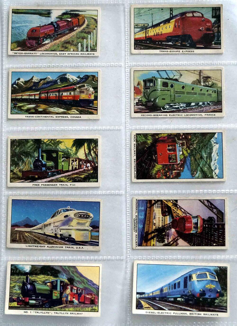 Full Set of 16 Cigarette Cards: The Story of the Locomotive (1965) by Various