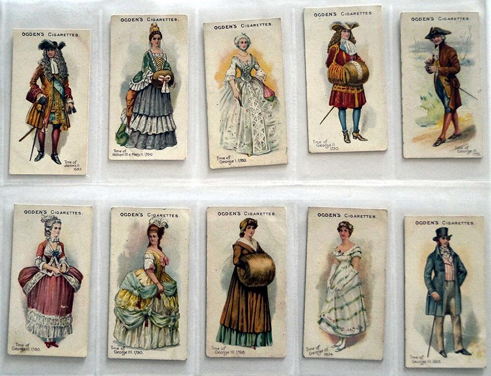 Full Set of 50 Cigarette Cards: British Costumes From 100 BC to 1904   (1905) by Various