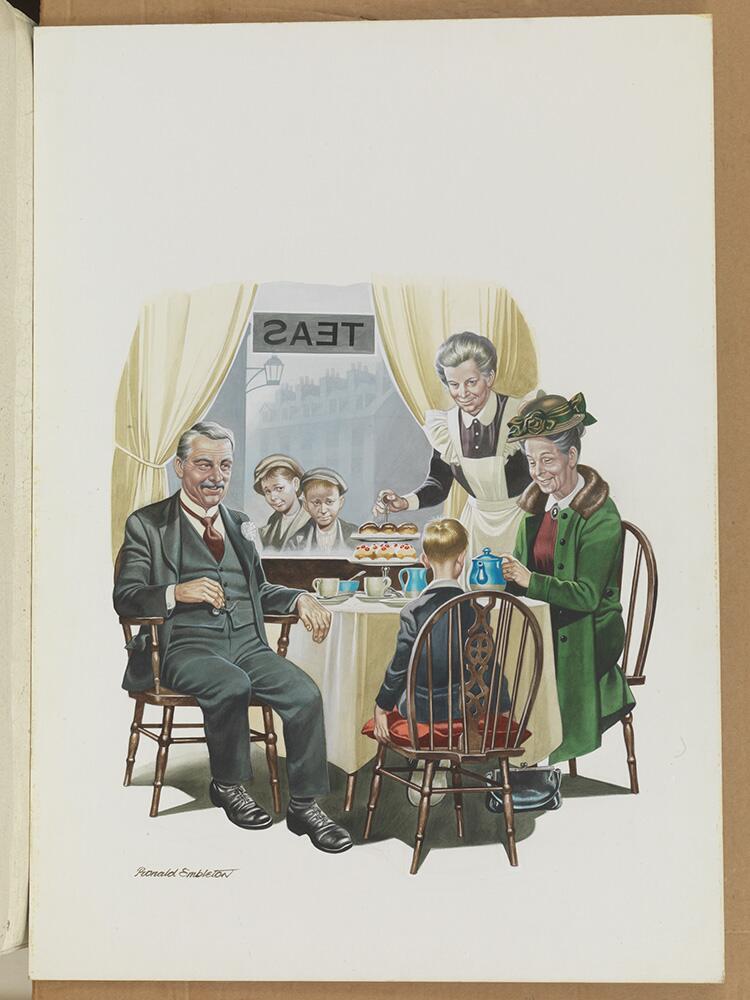 The Tea Shop art by Ron Embleton