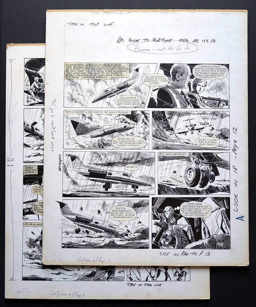 Flight To Fortune (TWO pages) art by John Cooper