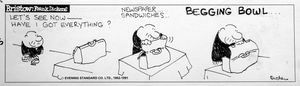 Bristow daily strip: Begging Bowl art by Frank Dickens