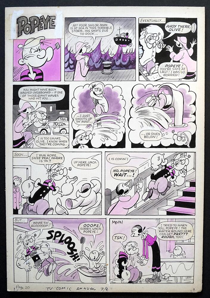 Popeye: Choppy Waters art by Bill Mevin