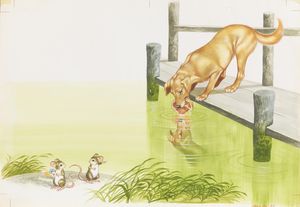 The Dog and the Meat art by Ron Embleton
