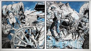 Wagon Westward: Broken Wheel art by Jesus Blasco