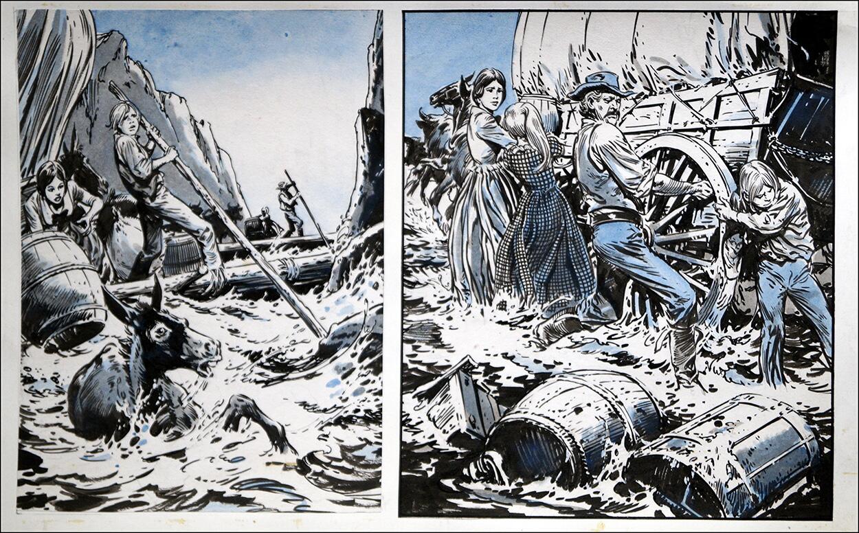 Wagon Westward: Raging River art by Jesus Blasco