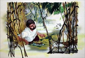 Escape Through the Swamp art by 20th Century unidentified artist