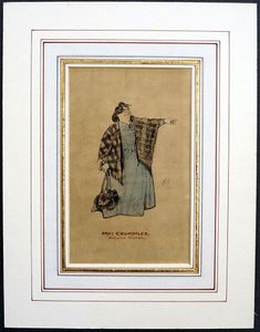 Dickensians: Mrs Crummles from 'Nicholas Nickleby' art by A. G. K.