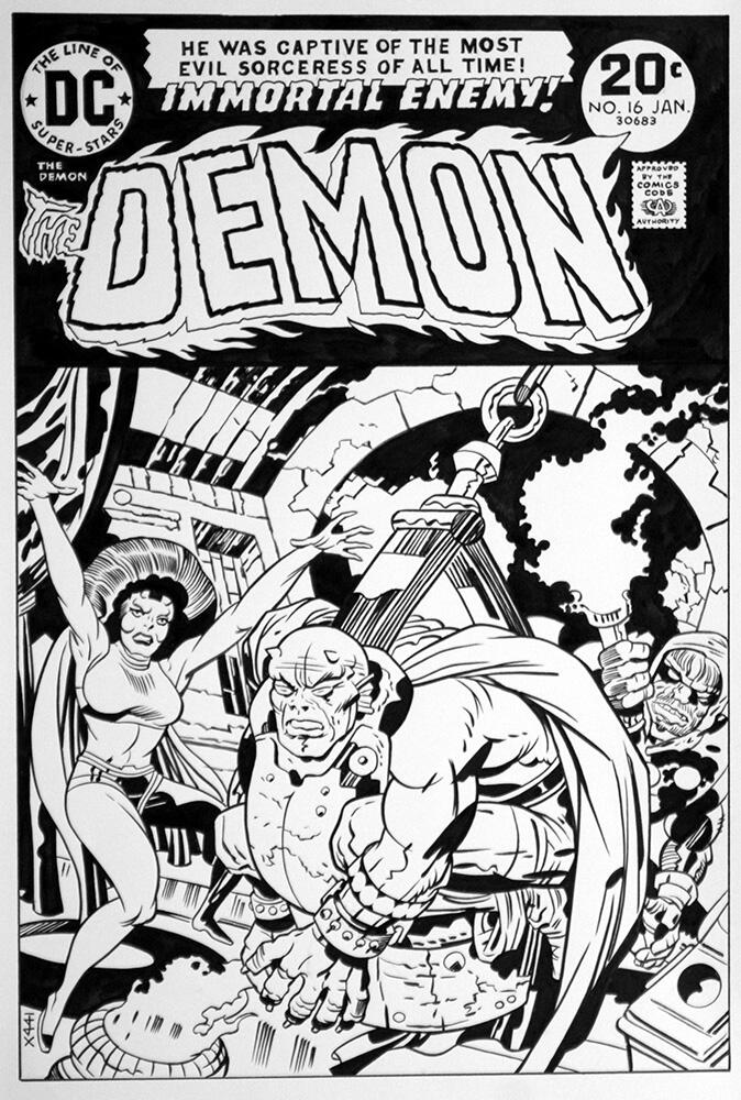 The Demon Issue 16 cover Re-Creation art by Bambos (Georgiou)