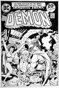 The Demon Issue 16 cover Re-Creation art by Bambos (Georgiou)
