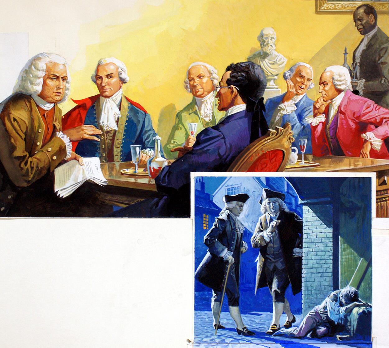 He Painted a Picture With Words: James Boswell at the Literary Club art by Severino Baraldi