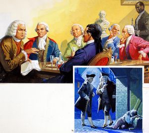 He Painted a Picture With Words: James Boswell at the Literary Club art by Severino Baraldi