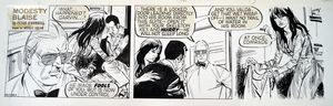 Modesty Blaise daily strip 6439a art by Neville Colvin