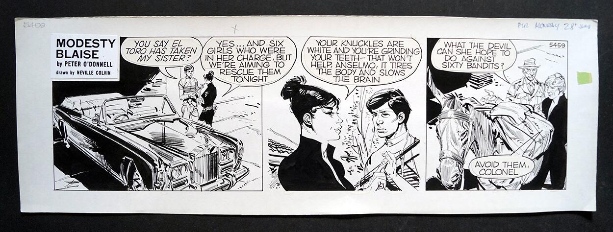 Modesty Blaise Daily Strip #5459 art by Neville Colvin