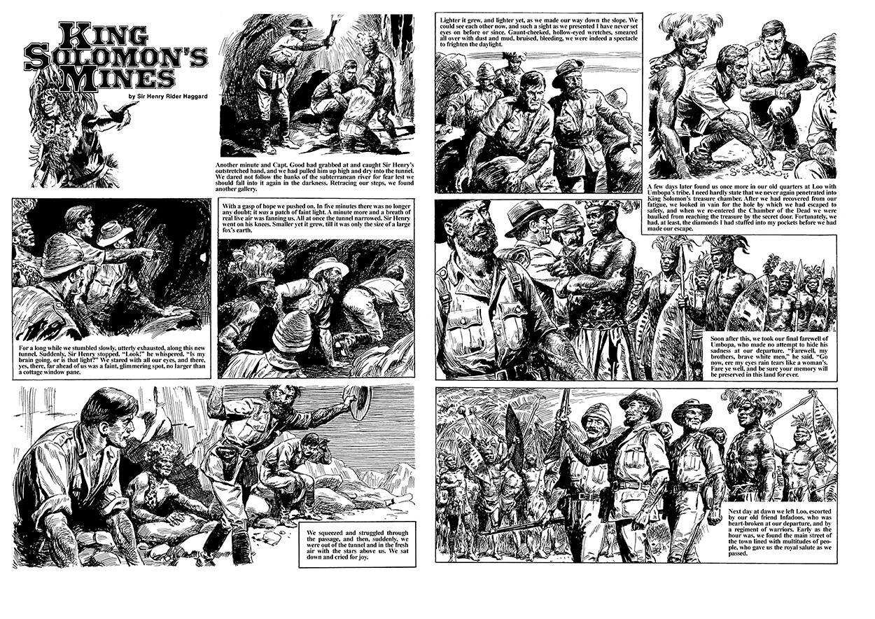 King Solomon's Mines Pages 29 and 30 (two pages) art by Cecil Doughty