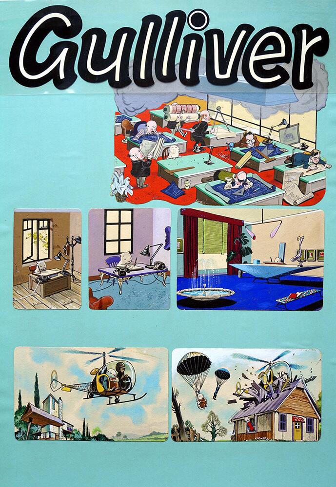 Sky Town - Gulliver Guinea Pig (TWO pages) art by Gordon Hutchings