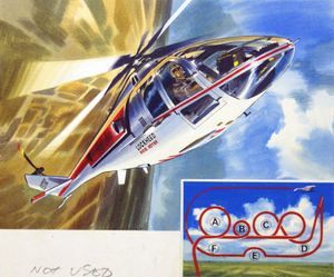 The Aerobatic Helicopter art by Wilf Hardy