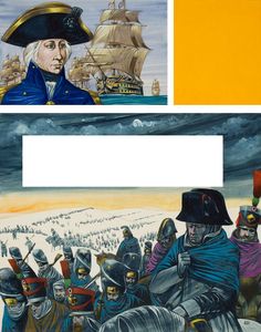 Horatio Nelson and Napoleon Bonaparte art by Richard Hook