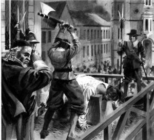 The Execution of King Charles I art by Andrew Howat