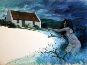 Ghost Haunting a Cottage art by Andrew Howat