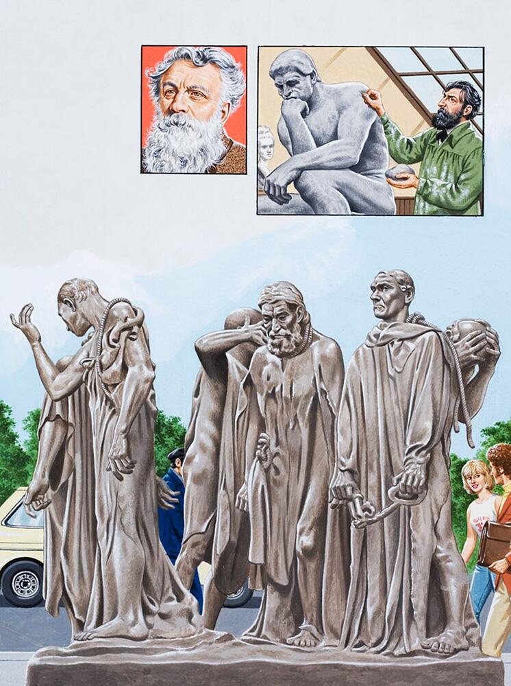 Rodin's The Burghers of Calais art by John Keay