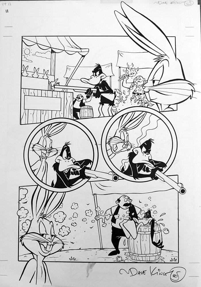 Bugs Bunny and Daffy Duck art by Dave King