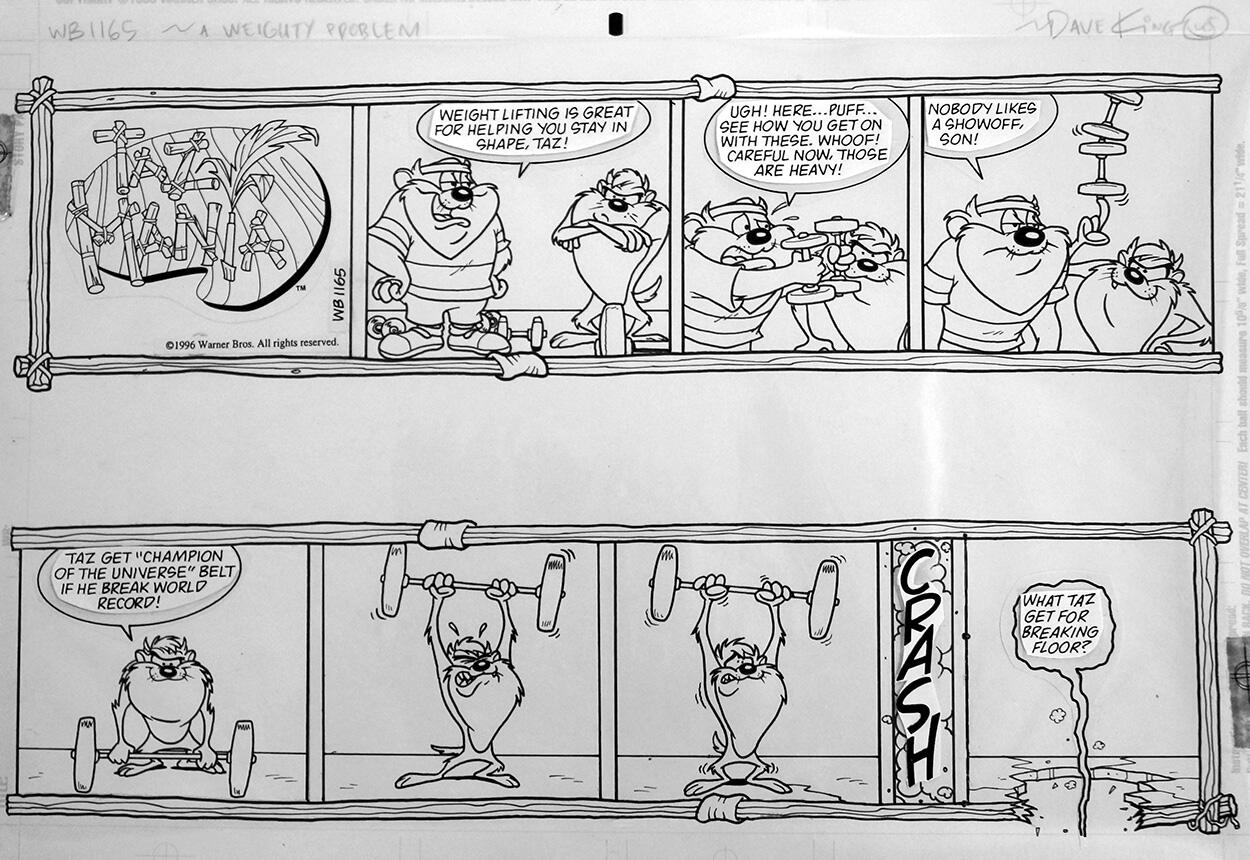 Taz-Mania comic page 1 art by Dave King
