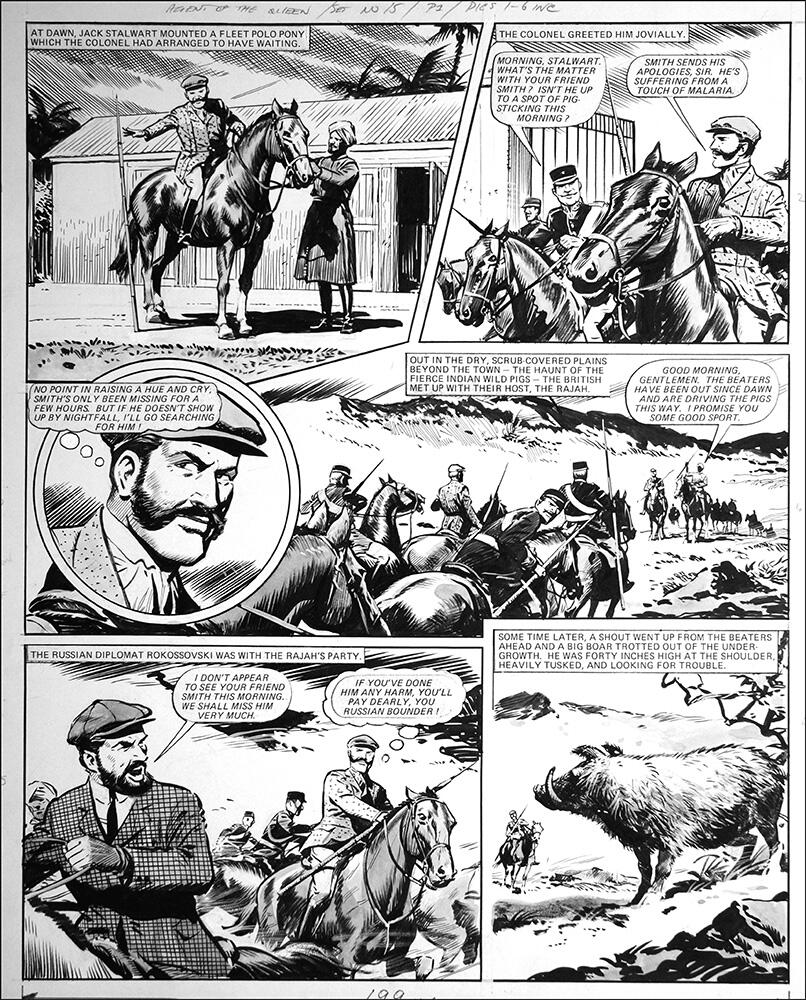 Agent of the Queen - Hunting Boar (TWO pages) art by Bill Lacey
