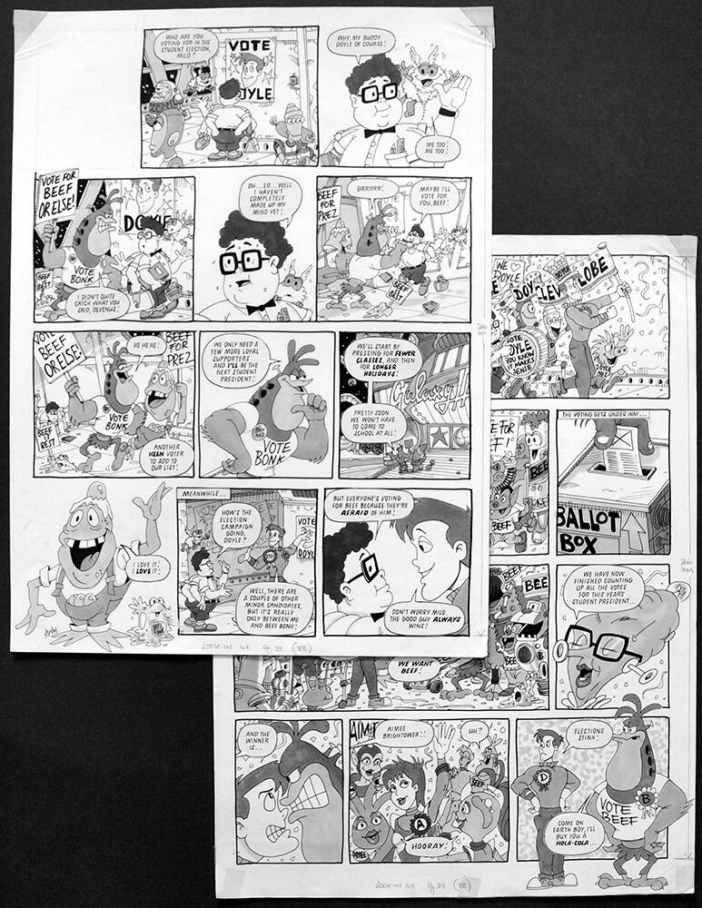 Galaxy High - Student Elections (TWO pages) art by Andy Lanning