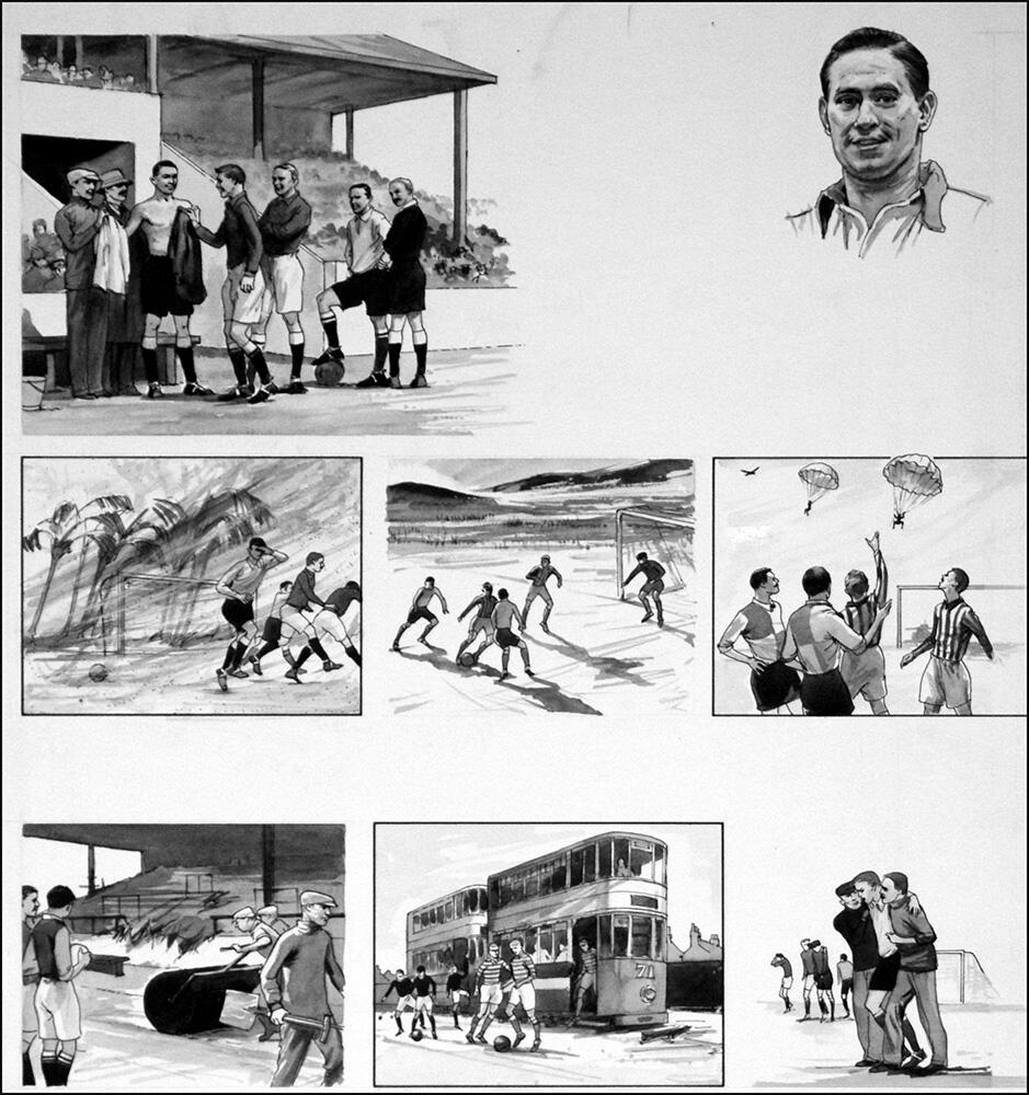 The Story of Soccer - Fighting to the Finish art by Ralph Bruce