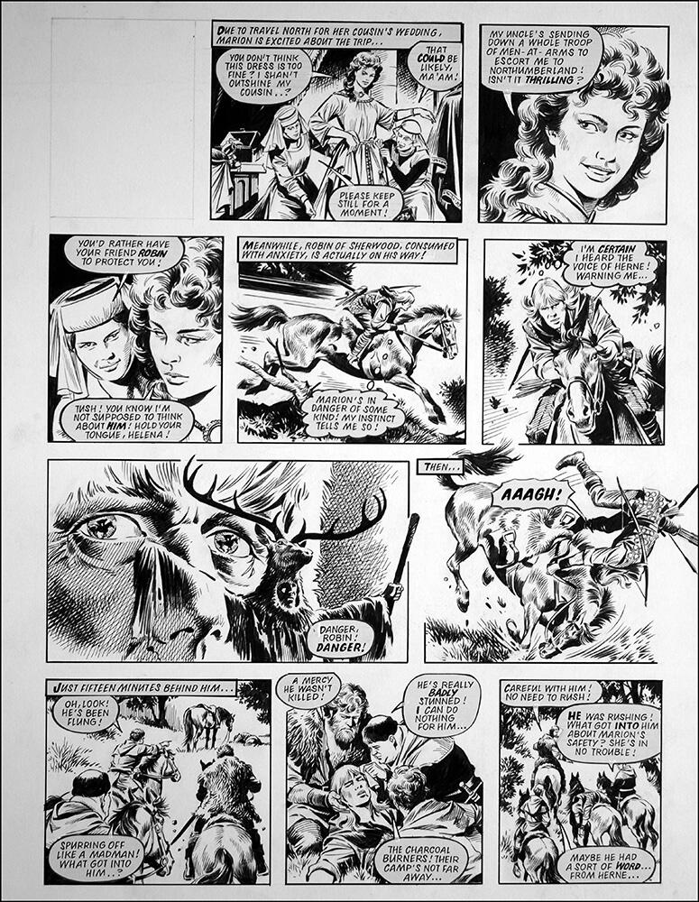 Robin of Sherwood: Danger Robin Danger (TWO pages) art by Mike Noble