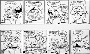 Trap Door: Cooking art by Nick Potter