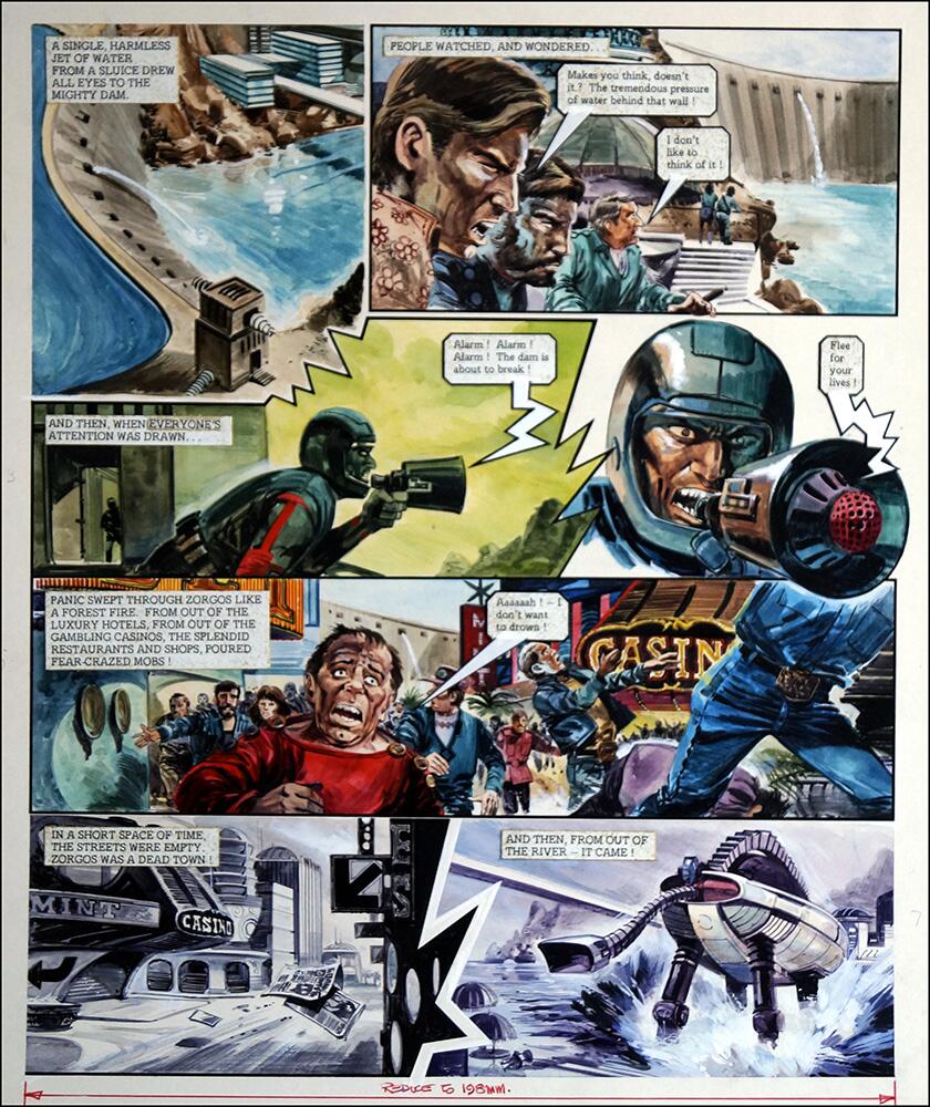 Trigan Empire: Welcome to the Machine (TWO pages) art by Gerry Wood