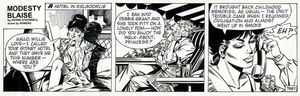 Modesty Blaise daily strip #7587 - Up In Smoke art by Enric Badia Romero