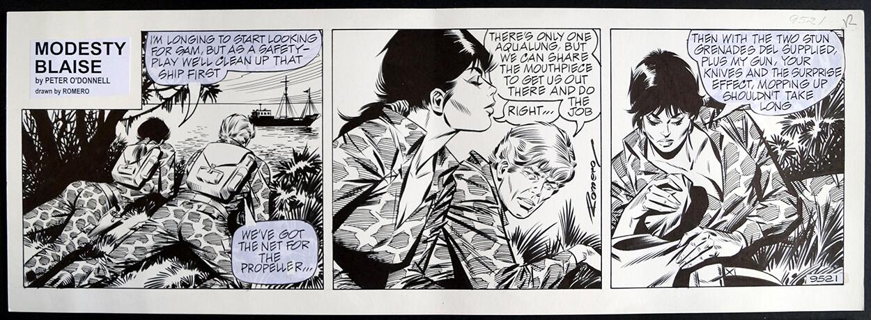 Modesty Blaise Daily Strip #9521 art by Enric Badia Romero