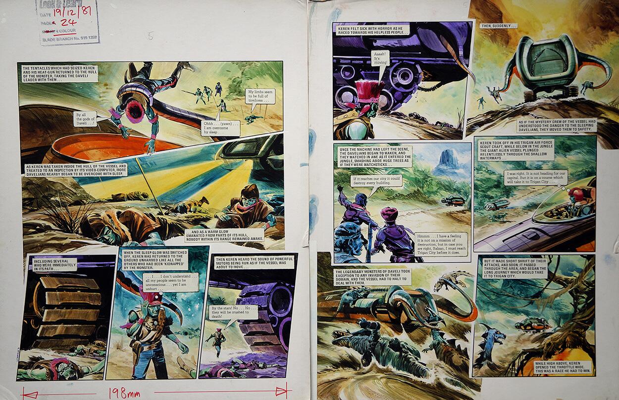Sleep Glow from 'The Metal Monster' (TWO pages) art by Gerry Wood