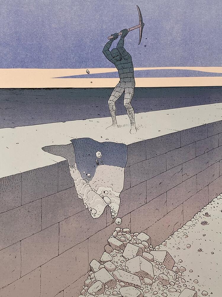 The Wall art by Moebius (Jean Giraud)
