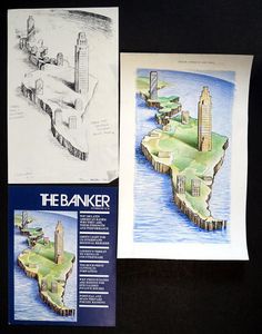 An Island Of Bankers art by John Stokes