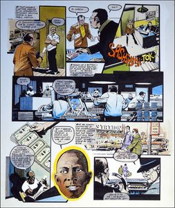 The Six Million Dollar Man - Underground Press art by Martin Asbury