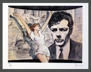 Marcello Mastroianni art by Milo Manara